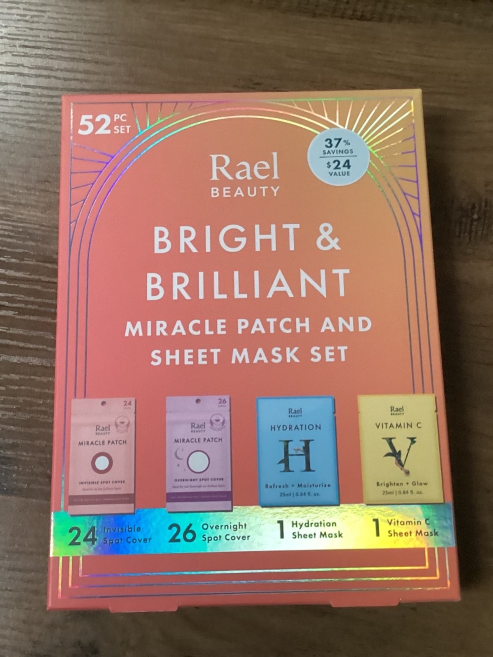 Rael Beauty Bright & Brilliant Miracle patch and Sheet mask set New